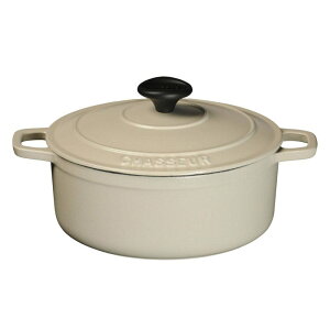 �V���X�[�� ���E���h �_�b�`�I�[�u��3.78L �}�b�g�������Q Chasseur 4-Quart Matte Meringue Round Dutch Oven