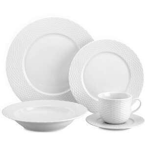 5s[XHZbg e[uZbeBO oXPbgEG[u Pillivuyt Basketweave Dinnerware Place Settings