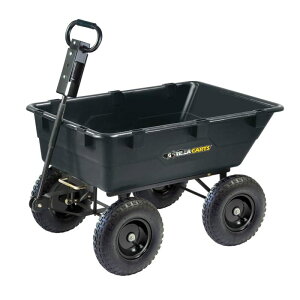 K[f S J[g AEghA Gorilla Carts GOR866D Heavy-Duty Garden Poly Dump Cart with 2-In-1 Convertible Handleysz
