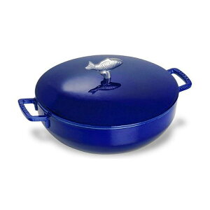 �X�g�E�u �u�C���x�[�X�|�b�g 4.7L �_�[�N�u���[ Staub Cast Iron 5-qt Bouillabaisse Pot - Dark Blue