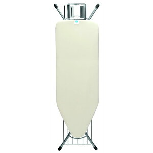 uoVA AC ߉ Brabantia Ironing Board with Steam Iron Rest and Linen Rack, Size C, Wide - Ecru Cover