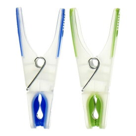 洗濯バサミ 24個 プラスティック Good Living Cleaning Solutions Plastic Clothespins for Air-Drying Clothing, 1-pack (12 blue and 12 green)