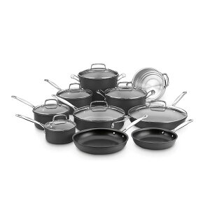 NCWi[g tCp  17_Zbg etH tbf Cuisinart Chef's Classic Nonstick Hard-Anodized 17-Piece Cookware Set 66-17N