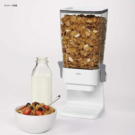 ディスペンサー オクソ シリアル お菓子 グラノーラ ドッグフードにも OXO Good Grips Countertop Cereal Dispenser, Clear/White