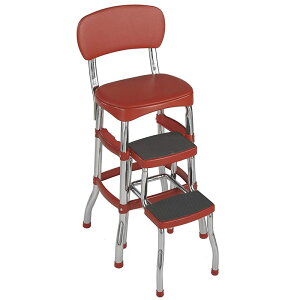 �R�X�R �J�E���^�[�`�F�A �X�e�b�v�X�c�[�� ���ݑ� Cosco Retro Counter Chair/Step Stool