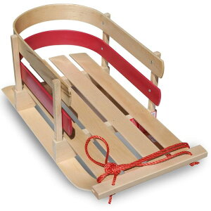 \ ؐ AEghA Flexible Flyer Baby Pull Sled. Wood Toddler To-Boggan. Wooden Sleigh for Kids