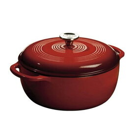 ロッジ ダッチオーブン 5.6L 両手鍋 エナメル ホーロー Lodge 6 Quart Enameled Cast Iron Dutch Oven. Classic Red Enamel Dutch Oven with Self Basting Lid