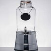 Acopa 2.5 Gallon Barrel Glass Beverage Dispenser with Chalkboard Sign and  Black Stand