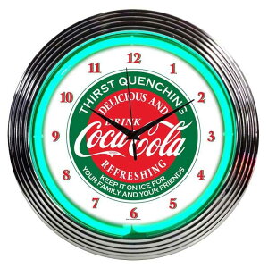 RJR[ lIEH[NbN a38cm |v g Neonetics Drinks 15" Coca Cola Wall Clock NEO1491