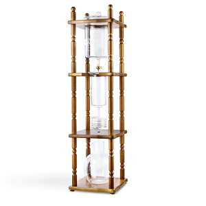oR[q[  }KX R[hu[R[q[[J[^[ 25Jbv uE Yama Glass YAMCDM25CBR Brown Curved Frame Cold Brew Coffee Maker Tower, 25 Cup,