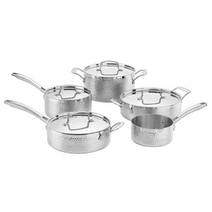 NCWi[g tCp  9_Zbg IHΉ Ɩ n}[ XeX A~RA 3w Cuisinart HTP-9 Hammered Collection Cookware Set