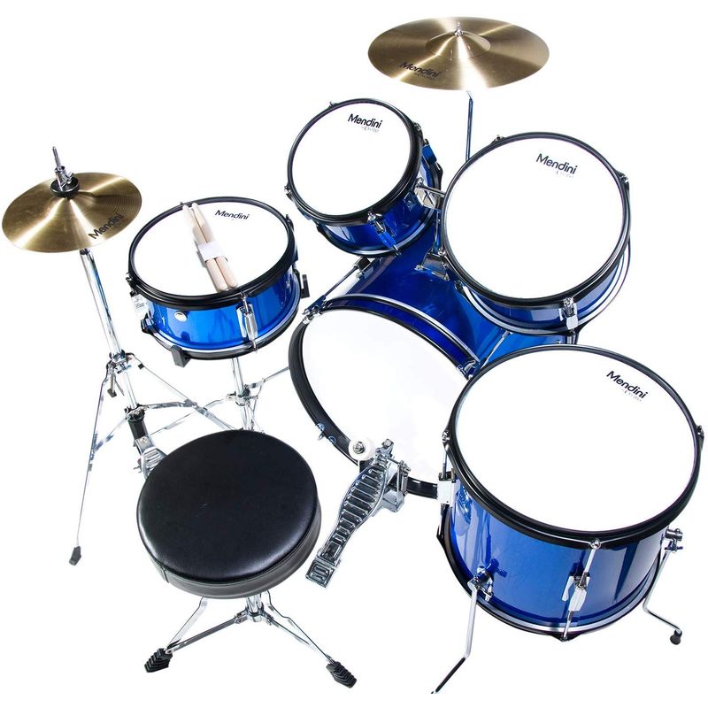 ドラムセット 子供用 キッズ ジュニア Mendini by Cecilio 16 inch 5-Piece Complete Kids /  Junior Drum Set with Adjustable Throne, Cymbal, Pedal & Drumsticks MJDS-5 |  