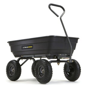 K[f_vJ[g | L[J[g S ubN SJ[g Ή׏d270kg܂ ^Ca25cm Gorilla Carts GOR4PS Poly Garden Dump Cart with Steel Frame and 10-in. Pneumatic Tires