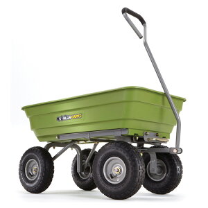 K[f_vJ[g | L[J[g S O[ Ή׏d270kg܂ SJ[g Gorilla Carts Poly Garden Dump Cart with Steel Frame and 10" Pneumatic Tires, 600-lbs. Capacity, Green GOR4G