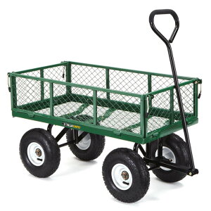 K[fJ[g L[J[g S TChO X`[bV SJ[g Ή׏d180kg܂ Gorilla Carts GOR400-COM Steel Garden Cart with Removable Sides, 400-lbs. Capacity, Green