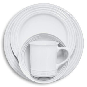 HZbg fBi[EFA v[g M Jbv 4g 16_ EN[[ N[ Le Creuset of America PGWSV16-0316 Dinnerware Set, 16 Piece, White