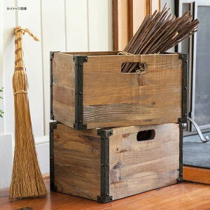 ؔ 2Zbg Ebh P[X N[g AeB[N re[W Plow & Hearth Deep Creek Rustic Storage Solid Wood Crate PLHE2875