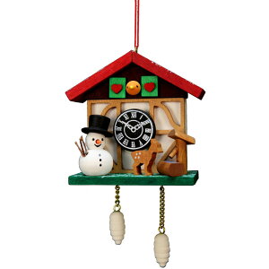 I[ig hCc NX}X Xm[} Ⴞ v 10-0565 - Christian Ulbricht Ornament - Cuckoo Clock Snowman