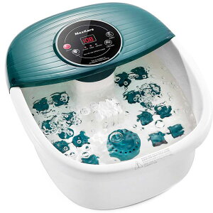 �t�b�g�o�X ���x���߉\ ���[���[ �o�C�u���[�V���� �o�u�� Foot Spa/Bath Massager with Heat, Bulbbles, and Vibration, Digital Temperature Control, 16 Masssage Rollers with Mini Acupressure Massage Points, Soothe and Relax Tired Feet