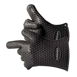 �ϔM�V���R���O���[�u �o�[�x�L���[ ���� �N�C�W�i�[�g Cuisinart CGM-520 Heat Resistant Silicone Gloves, Black