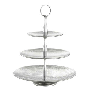 fBXvCX^h ی^ 3i a35cm XeX T[rOgC JtF Xg oCLO rbtF Tablecraft RT3 Remington 17" Round Stainless Steel Three-Tiered Serving Set with 14", 11" and 8" Trays 