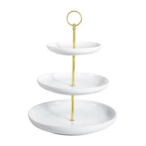 fBXvCX^h ی^ 3i a25cm  T[rOgC JtF Xg oCLO rbtF CAC PTE-C3 Bright White Catering Collection Coupe 3-Tier Porcelain Tray Display Stand 303PTEC3