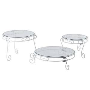 fBXvCX^h ی` 3TCYZbg vX`bNv[g C[ zCg JtF Xg oCLO rbtF Wilton 307-352 Three-Tier Scroll Cake and Treat Display 143307352