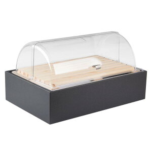 fBXvCX^h ؐ Ebh ubh{[h ANt^t P[X JtF Xg oCLO rbtF Vollrath Cubic Black Bread Display Tray with Clear Lid and Planked Wood Cutting Board 922CBSLATC