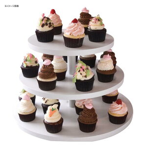 JbvP[LX^h fBXvCX^h a46cm zCgEbh~l[g 3i JtF Xg oCLO rbtF Clipper Mill by GET WR-101 18" White Wood Laminate 3-Tier Cupcake Stand 375WR101