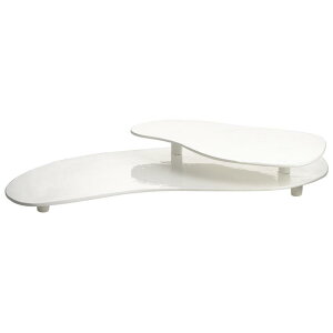 �f�B�X�v���C�X�^���h �A���~ 2�i �J�t�F ���X�g���� �o�C�L���O �r���b�t�F Tablecraft CW16080W White Cast Aluminum 25 x 10 Two Tiered Platter 80816080DW