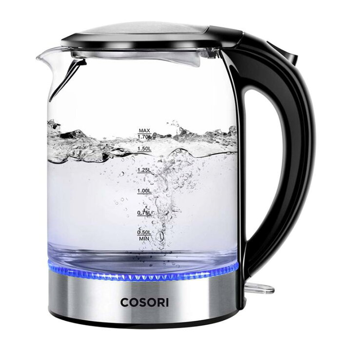 楽天市場】ガラス電気ケトル 1.7L BPAフリー LEDライト COSORI 
