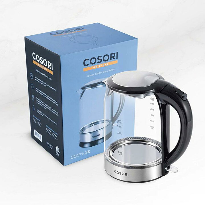 楽天市場】ガラス電気ケトル 1.7L BPAフリー LEDライト COSORI