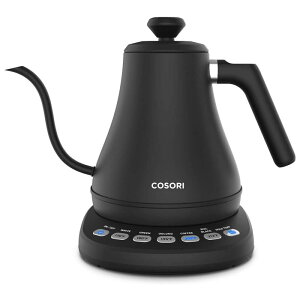 dCPg 0.8L O[XlbN x߉\ }bgubN XeX COSORI Electric Gooseneck Kettle with 5 Variable Presets, 100% Stainless Steel Inner Lid & Bottom, 1200 Watt Quick Heating, 0.8L, Matte Black Ɠd