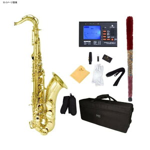 �e�i�[�T�b�N�X �`���[�i�[ �P�[�X�t Mendini by Cecilio MTS-L+92D Gold Lacquer B Flat Tenor Saxophone with Tuner, Case, Mouthpiece