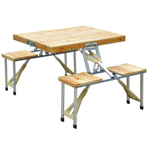 ؐ ܂肽 sNjbNe[uZbg 4lp Pt X[cP[X^ ^ |[^u RpNg AEghA Lv r[` tFX Outsunny 4 Person Wooden Portable Compact Folding Suitcase Pic