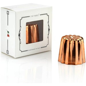 Jl^ Jk 5cm  C^A CHEFMADE Copper Canele Mold, 2-Inch Non-Stick Cannele Muffin Cup,Tinned Interior Made In Italy