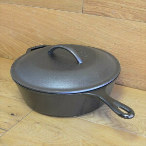 ���b�W ���a26cm �f�B�[�v�X�L���b�g �V�[�Y�j���O�� �t���C�p�� Lodge L8CF3 Cast Iron Covered Chicken Fryer, Pre-Seasoned, 3-Quart, Black
