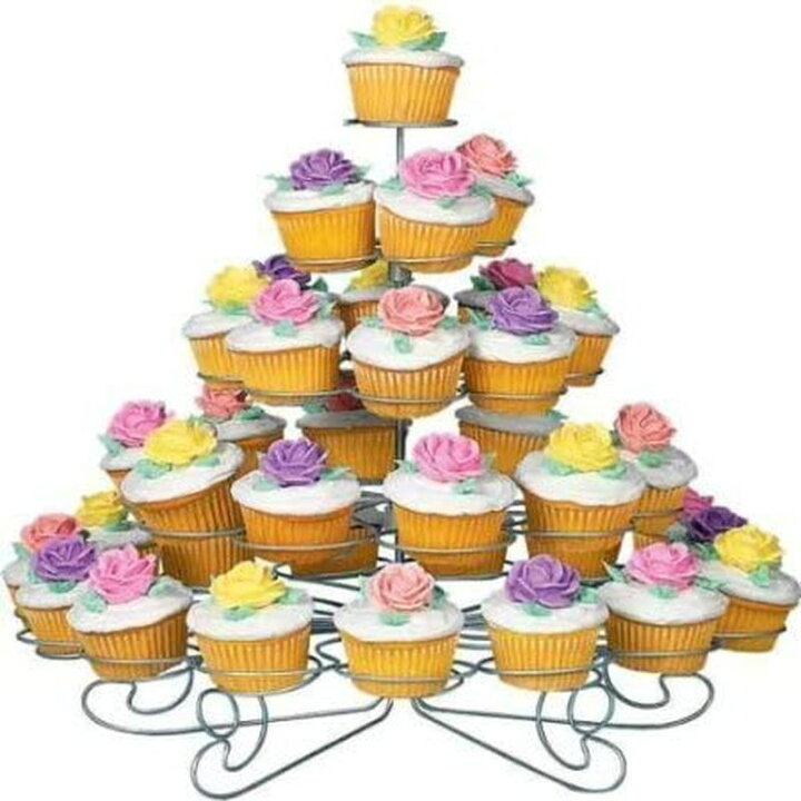 楽天市場 カップケーキスタンド 5段 41個 デザート ディスプレイ Lacrafts 41 Count Cupcake Stand 5 Tier Large Silver アルファエスパス米国楽天市場店