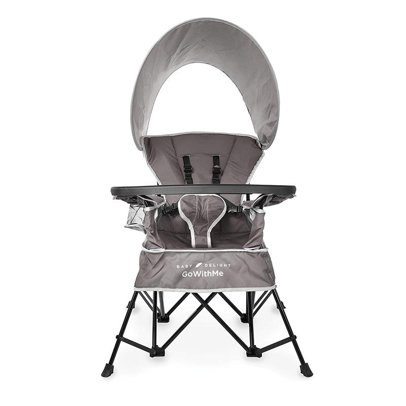 子供用 折り畳みイス 日除け付 グレー アウトドア キャンプ<br> Baby Delight Go with Me Chair Indoor Outdoor Chair with Sun Canopy Gray