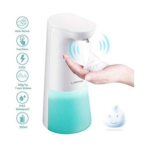 A \[vfBXyT[ dr 240ml d ZT[ tH[ Ό LAOPAO Soap Dispenser, Touchless Foaming Soap Dispenser Hand Free Countertop Soap Dispensers 240ml Xmas Gift Automatic Soap Pump for Bathroom Kitchen (White)