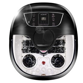 フットバス 足湯 温度調節 電動ローラー バブル フットスパ ACEVIVI Foot Spa Bath Massager with Heat and Massage and Bubble Jets 家電