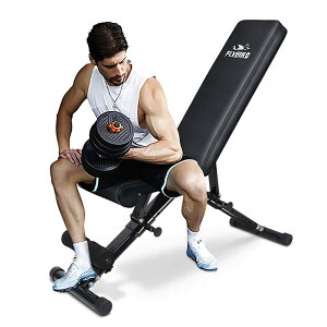 �g���[�j���O�x���` 280kg�܂� �܂肽���� �E�F�C�g �z�[���W�� FLYBIRD Weight Bench, Adjustable Strength Training Bench for Full Body Workout with Fast Folding