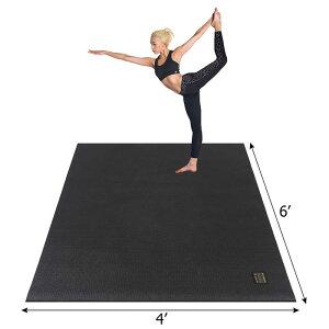 K}bg L 傫 183×122 7mm g[jO Gxmmat Large Yoga Mat 72"x 48"(6'x4') x 7mm for Pilates Stretching Home Gym Workout, Extra Thick Non Slip Anti-Tear Exercise Mat, Use Without Shoes