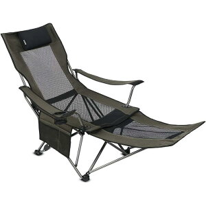�܂肽���݈֎q �t�b�g���X�g�t ���b�V�� �`�F�A�[ �A�E�g�h�A �L�����v �r�[�` OUTDOOR LIVING SUNTIME Camping Folding Portable Mesh Chair with Removabel Footrest