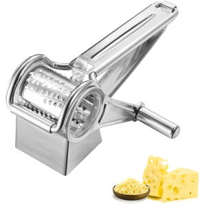 `[YO[^[ Vb_[ ] 낵   XeX Rotary Cheese Grater, Thicken Stainless Steel Cheese Shredder