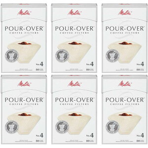 �R�[�� �R�[�q�[�t�B���^�[ �h���b�v�p 480�� �����^ �x�[�W�� Melitta #4 Pour-Over Cone Coffee Filters, Beige, 80 Count (Pack of 6)