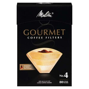 R[ R[q[tB^[ 8`12Jbv 480 O ^ i`uE Melitta #4 Natural Brown Gourmet Cone Coffee Filters, 80 Count (Pack of 6)