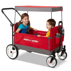 ワゴン ベビーカー 最大55kg 屋根付 ベンチ 子供 アウトドア キャリーカート Radio Flyer Convertible Stroller Wagon 3970