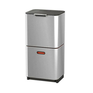 ʃS~ 60L XeX g[e WZtWZt Joseph Joseph Totem 60-Liter Trash/Recycle Combo Bin in Stainless Steel 30060