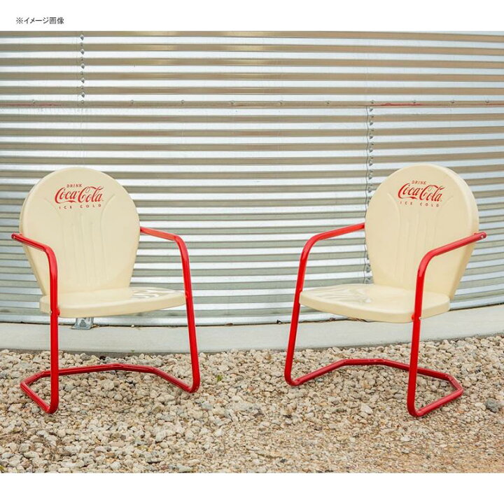 楽天市場】コカコーラ メタル テーブル チェア セット クリーム レトロ 